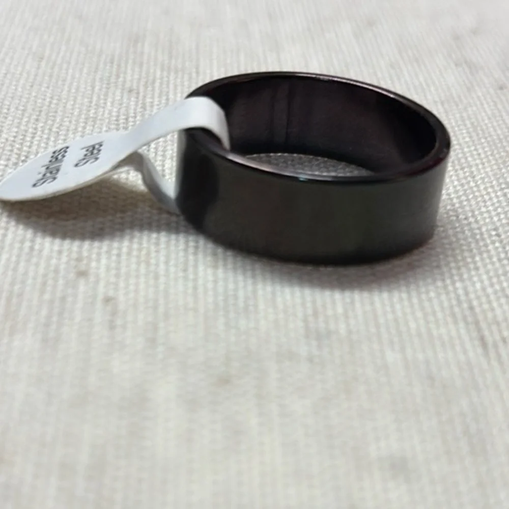 Black stainless steel ring size 11.5